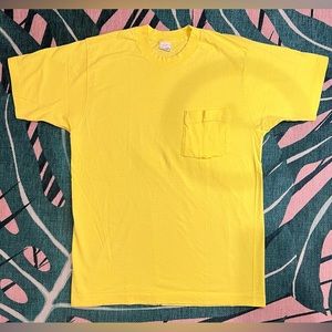 Vintage BVD Single Stitch Blank Plain Basic Crewneck Pocket Tshirt